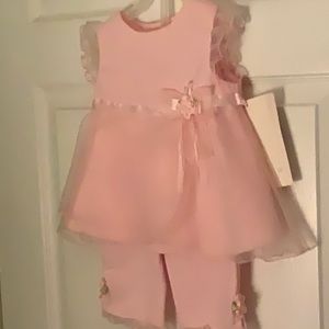 Pink baby dress up pants outfit